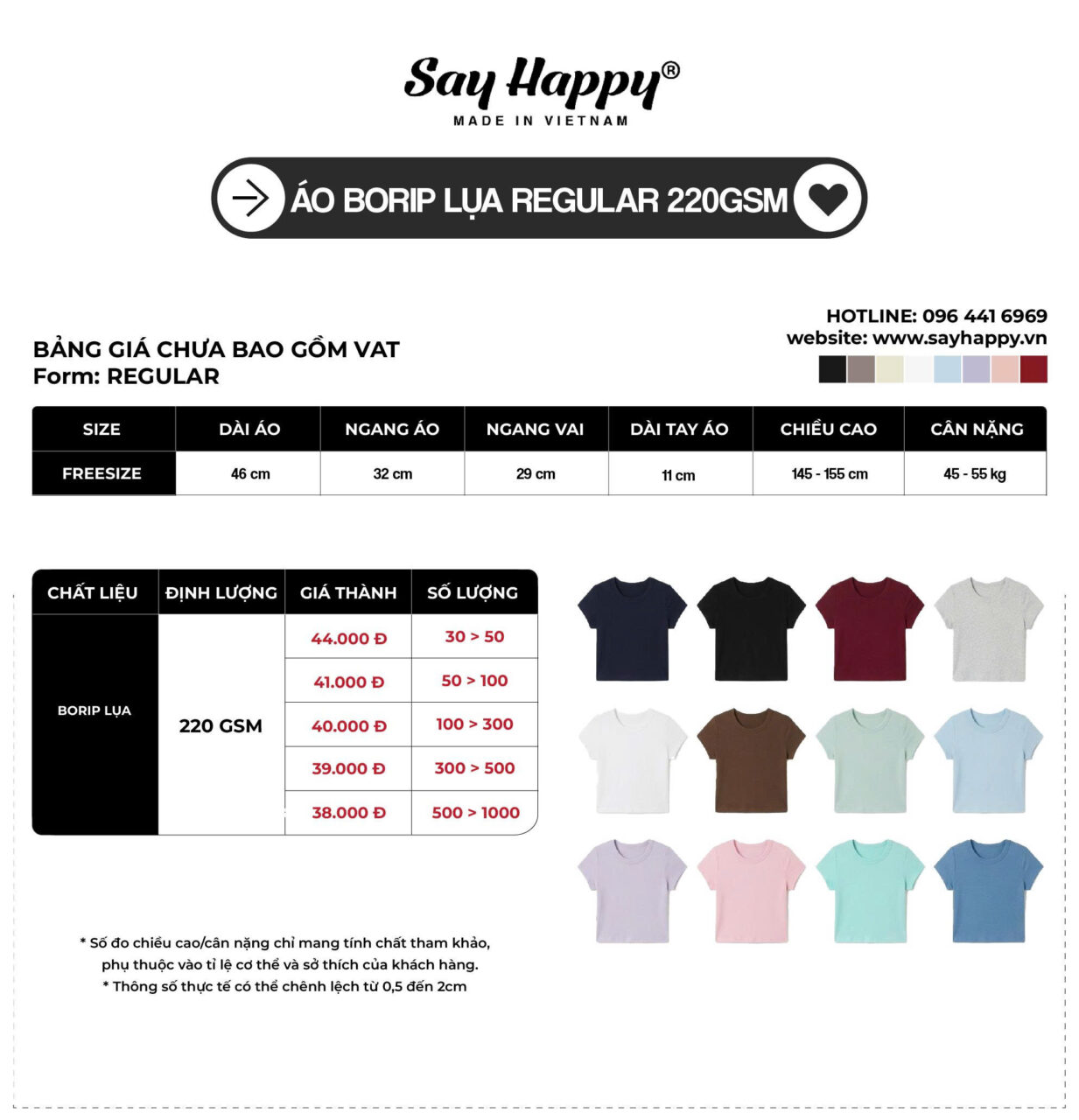 bảng giá borip