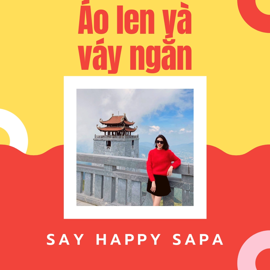 Đi Sapa mặc áo len và váy ngắn