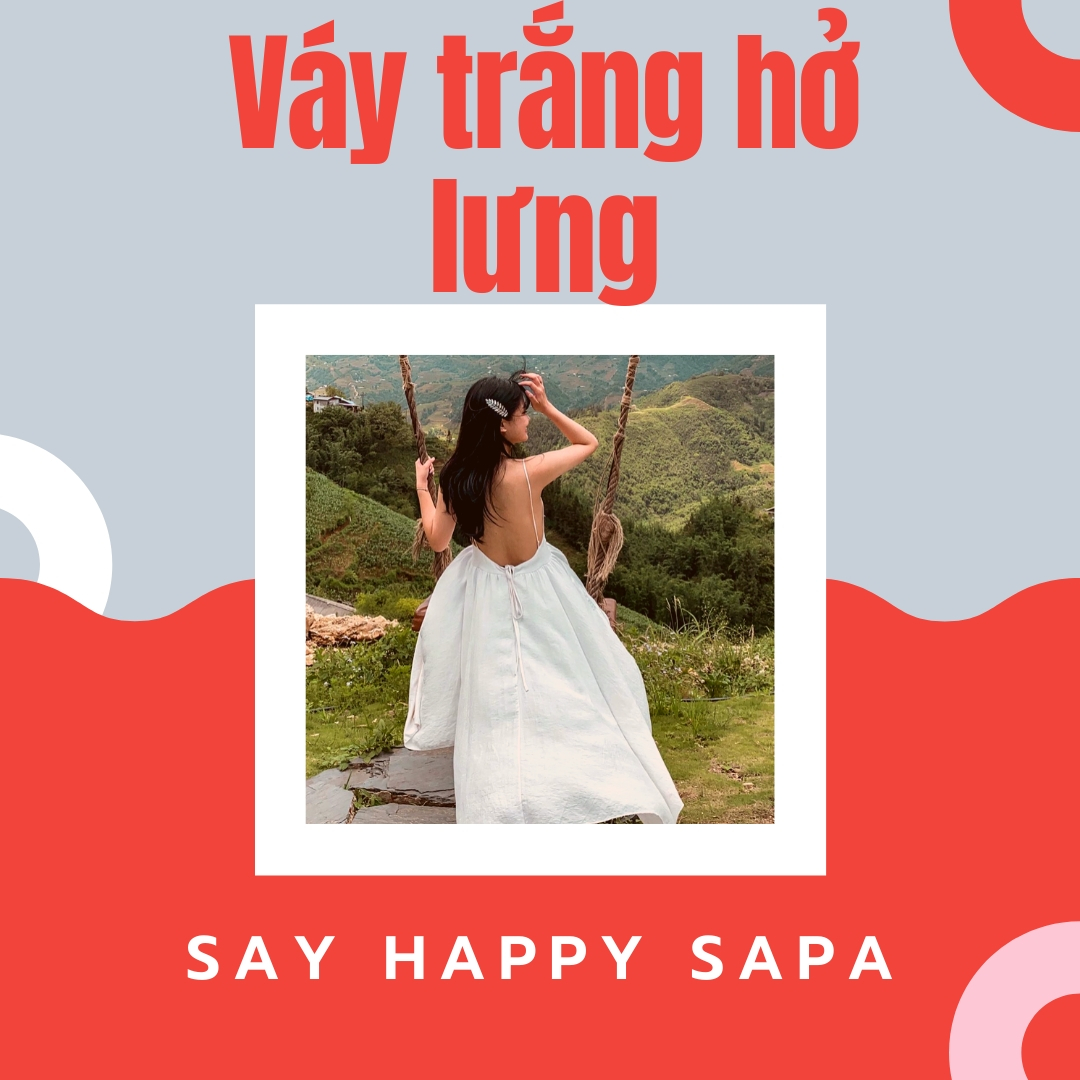 Váy trắng hở lưng