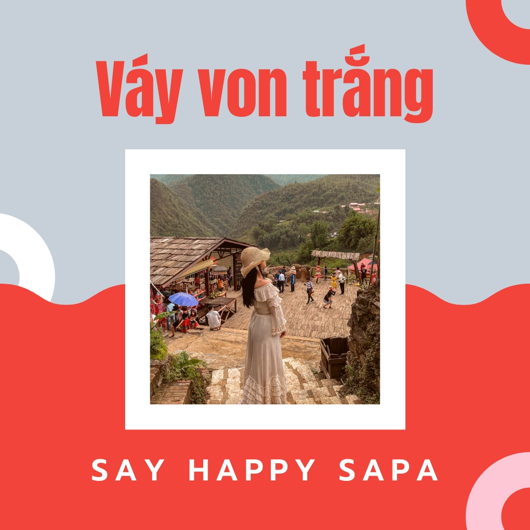 Đi Sapa mặc đồ váy voan trắng