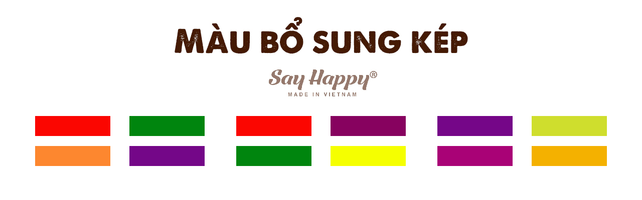 Màu bổ sung kép trong bảng phối màu quần áo