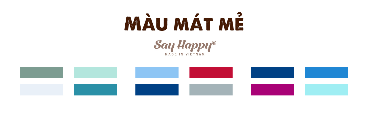 Màu sắc mát mẻ trong bảng phối màu quần áo