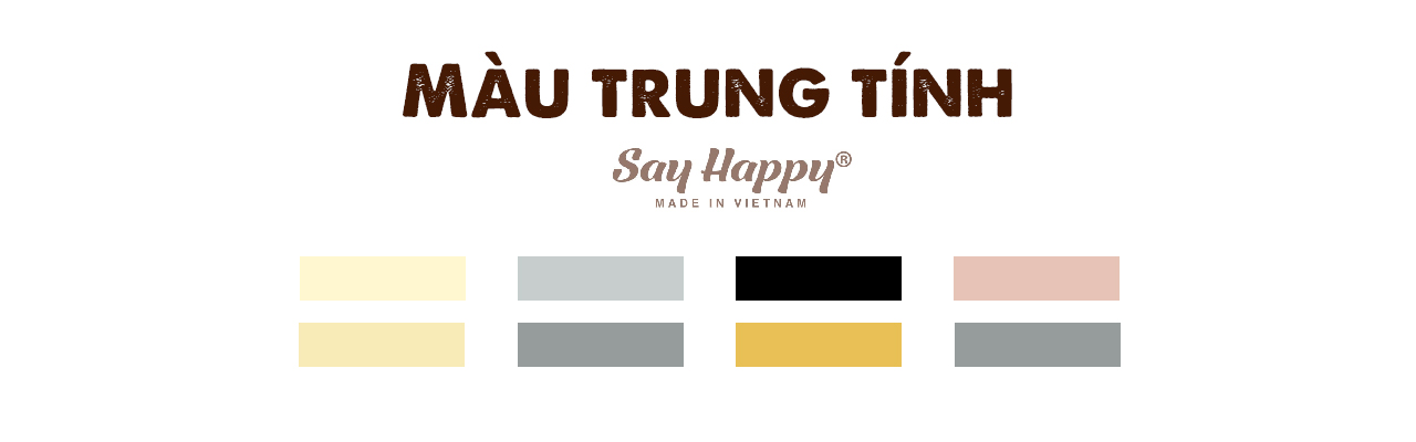 Màu trung tính trong bảng phối màu quần áo