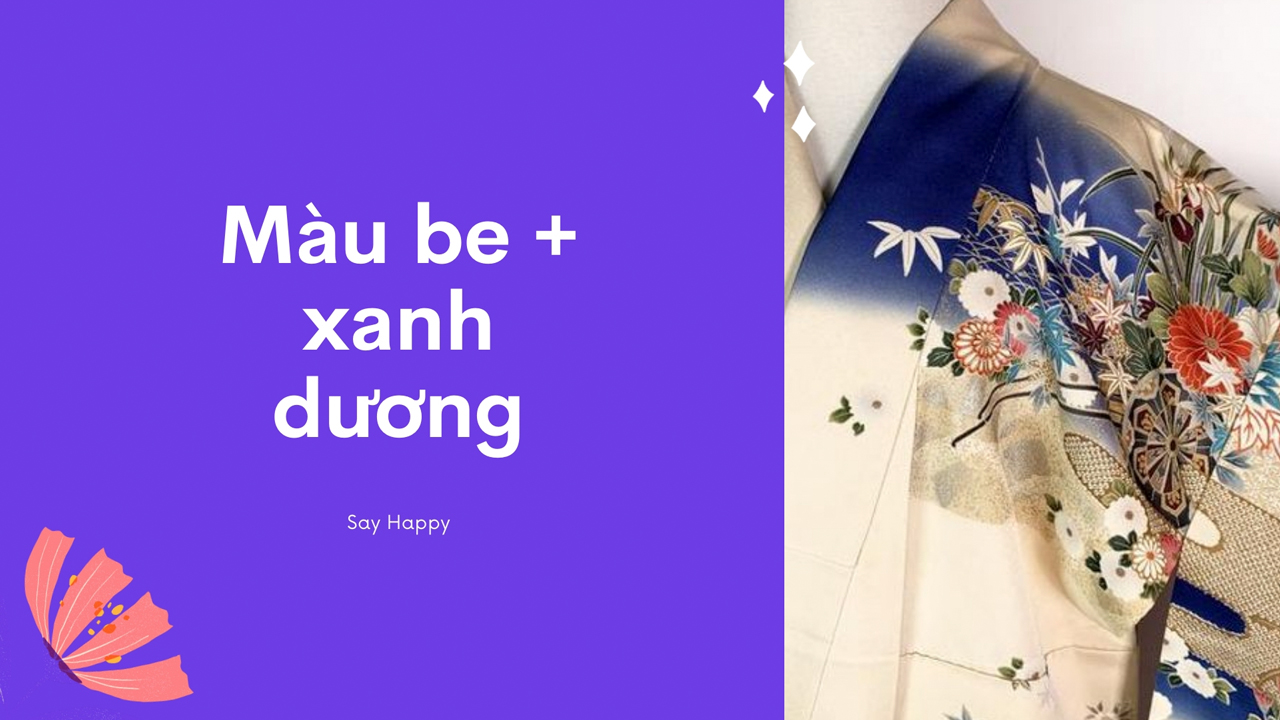 Phối be và xanh dương