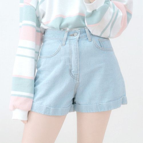 Phối màu hồng pastel và xanh dương