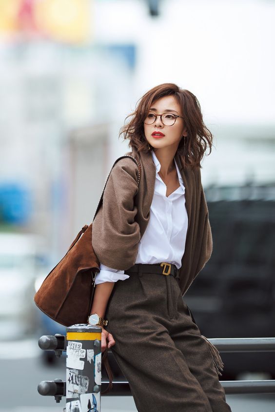 Phong cách thời trang street style với nâu sành điệu