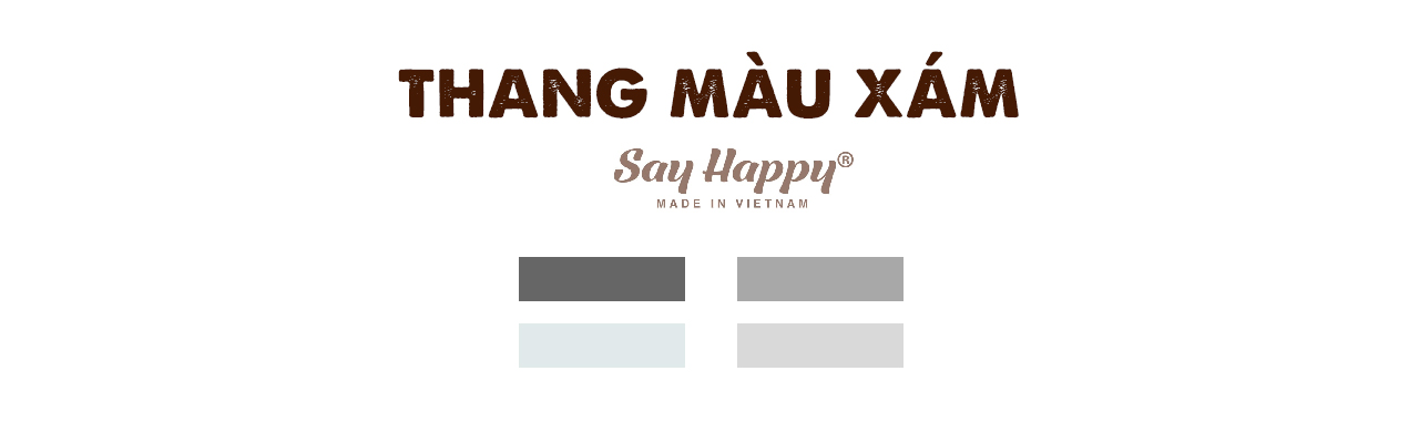 Thang màu xám trong bảng phối màu quần áo