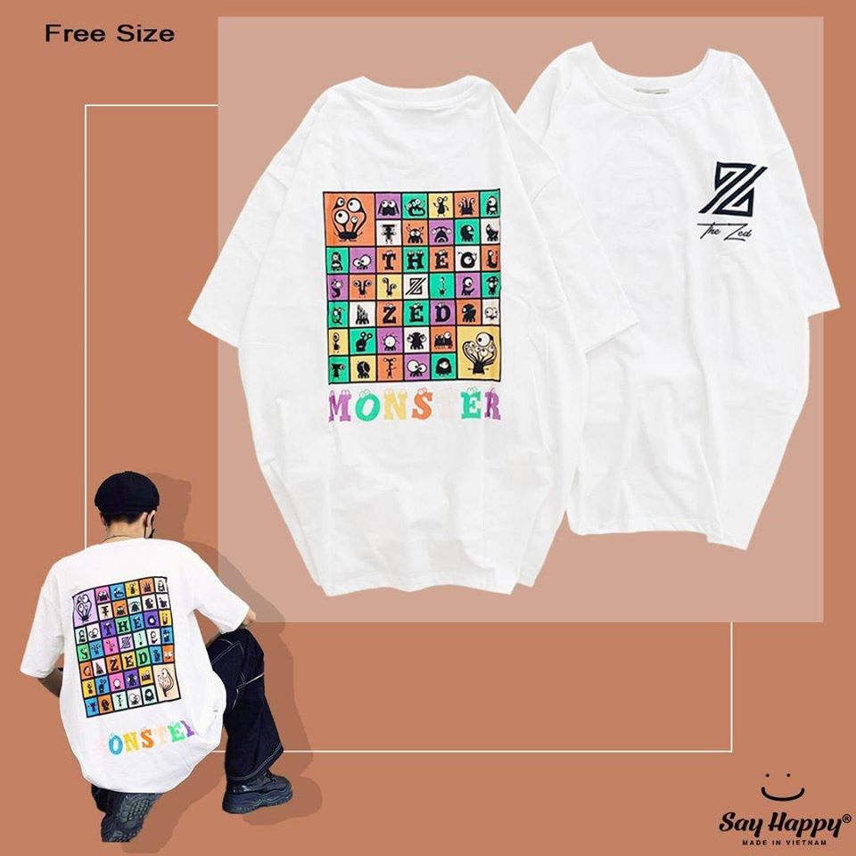 Áo trắng Monster trong bộ sưu tập áo thun Go to School của Say Happy