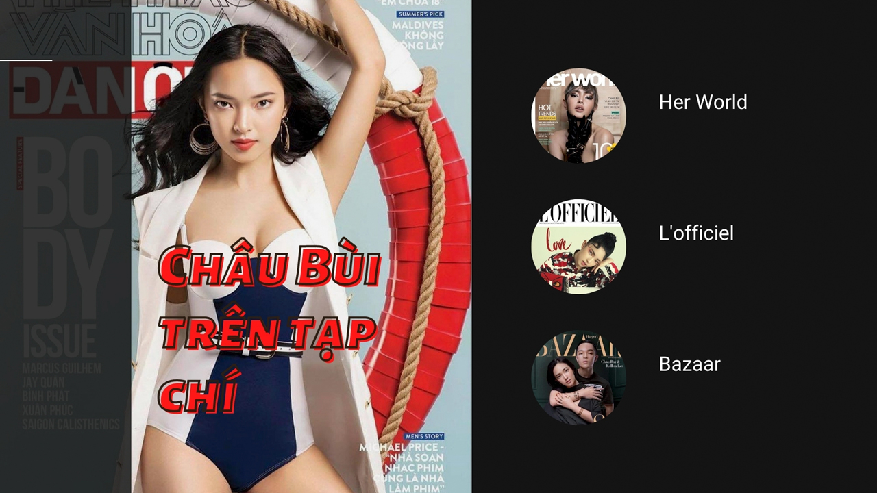 Châu Bùi cá tính trên nhiều tạp chí
