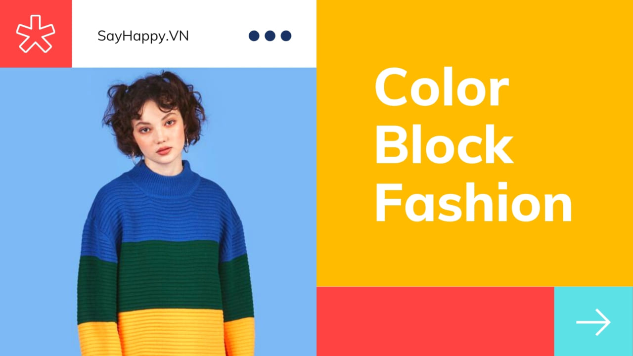 Thời trang color block fashion