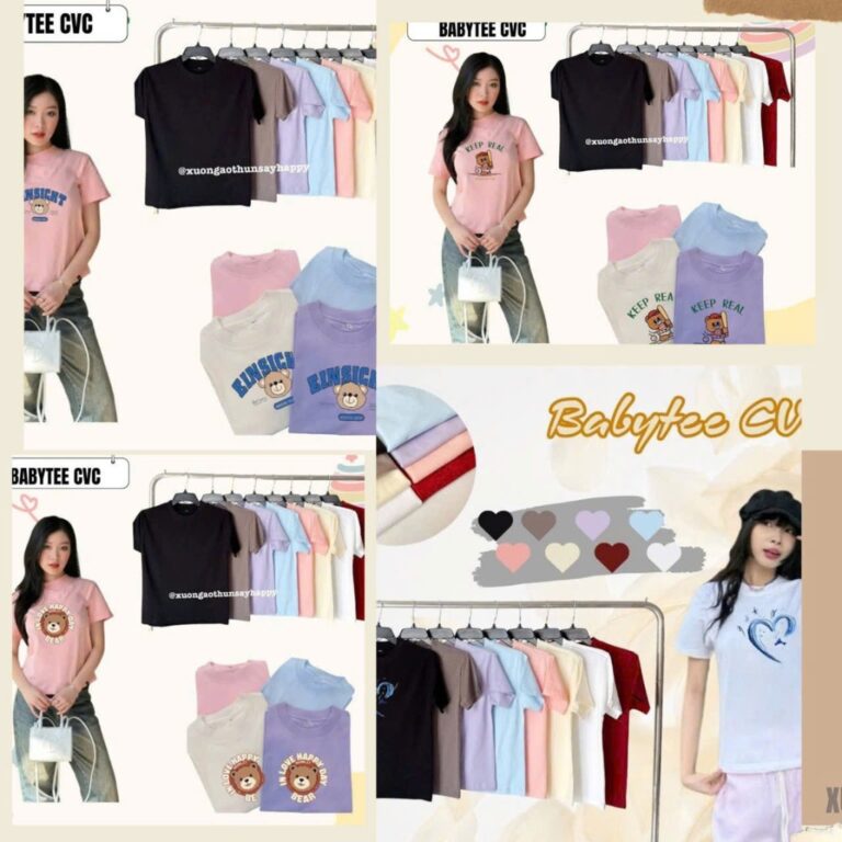 Mẫu áo thun Babytee CVC in pet