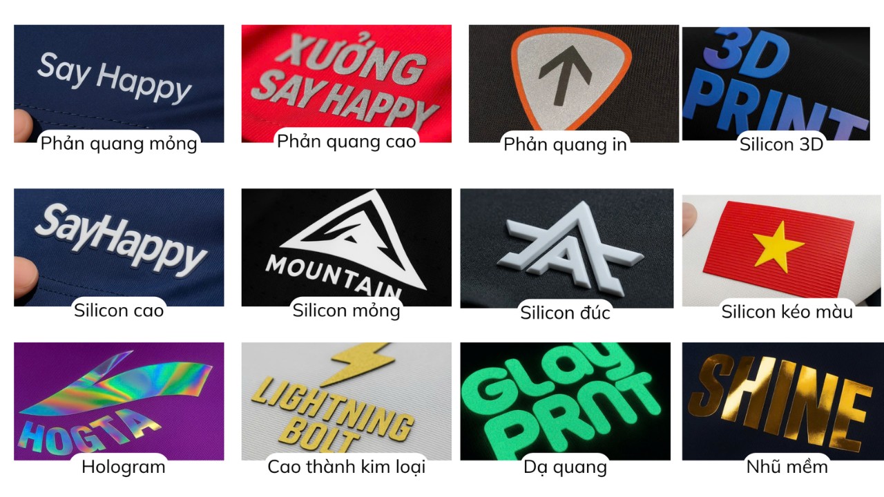 Các hiệu ứng in của Say Happy