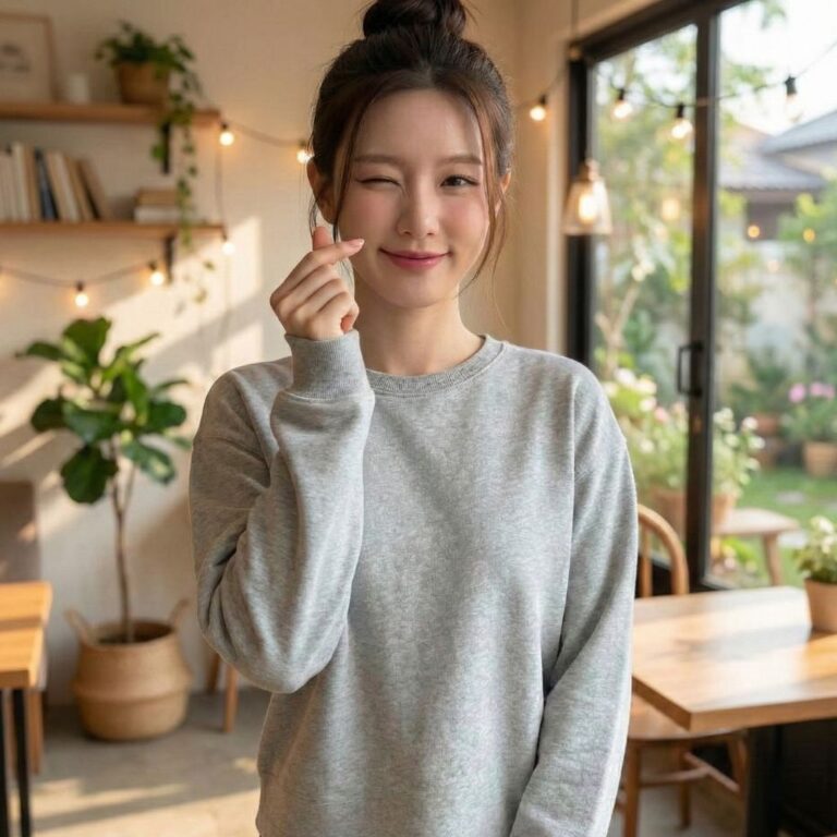 Áo tay dài cotton mặc thử