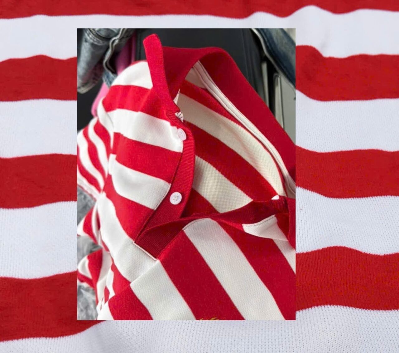 Bảng vải sọc xưởng áo thun say happy