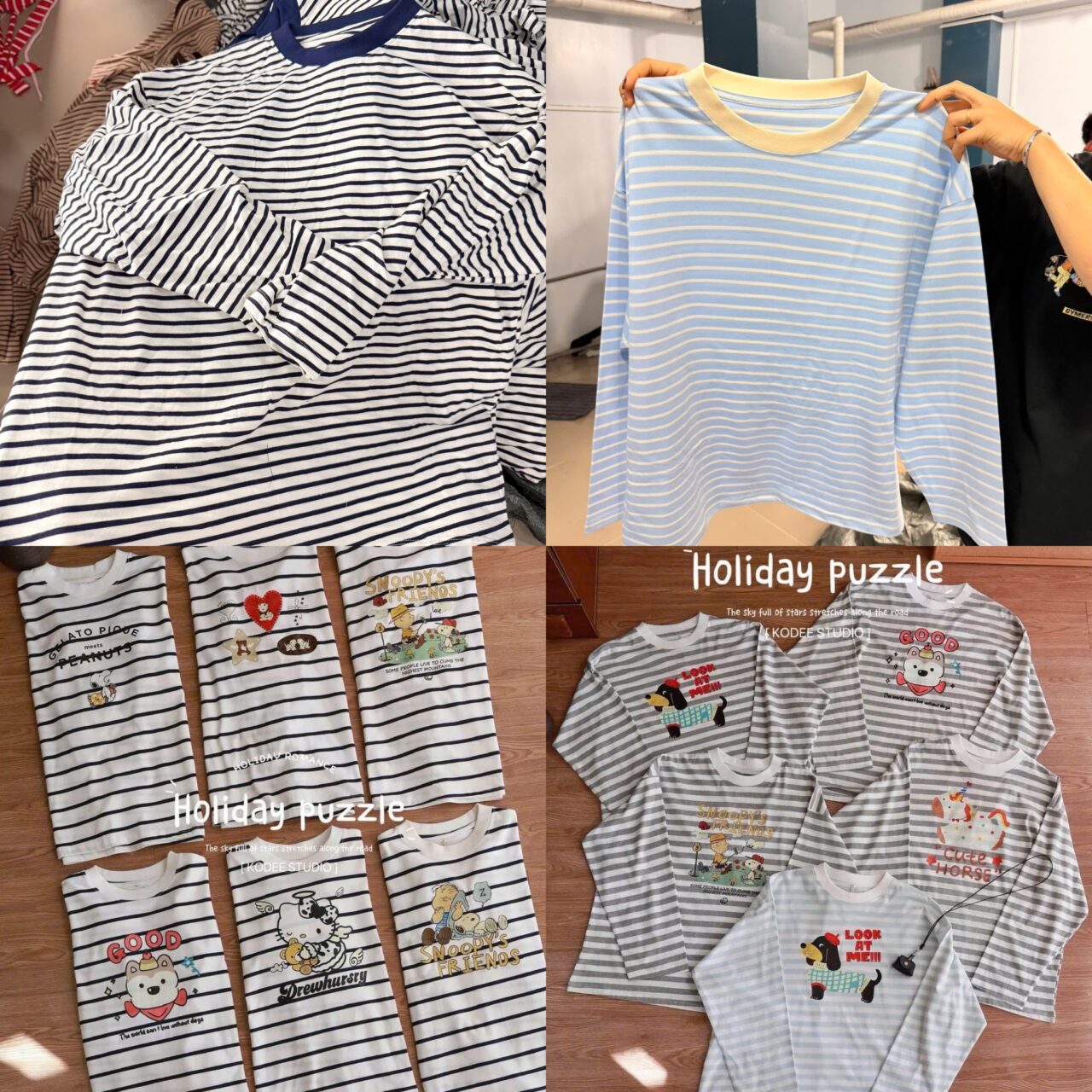 xưởng may áo thun sọc say happy với công nhân và kho hàng số lượng lớn