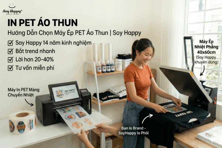 Máy Ép PET Áo Thun – Mua Ở Đâu Uy Tín?Hướng Dẫn Chọn Máy Đúng