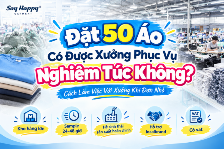 Đặt 50 Áo Có Được Xưởng Phục Vụ Nghiêm Túc Không? Cách Làm Việc Với Xưởng Khi Đơn Nhỏ